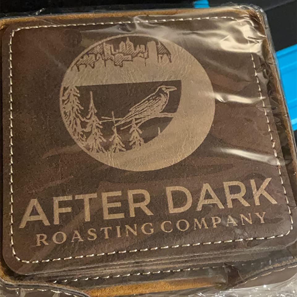 5 Large Pieces Laser Engraving Leatherette Patches,Heat Press Faux Leather Sheets,Blank Chestnut Brown Leather Patches with Adhesive Iron-on for Cut TWIG