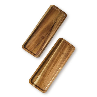 Wood Serving Tray, Wooden Trays,Small Wood Tray Wood Platter for Serving Food Dessert Appetizer Cheese Boards Fruit Cookie Vanity Home Decor Bathroom