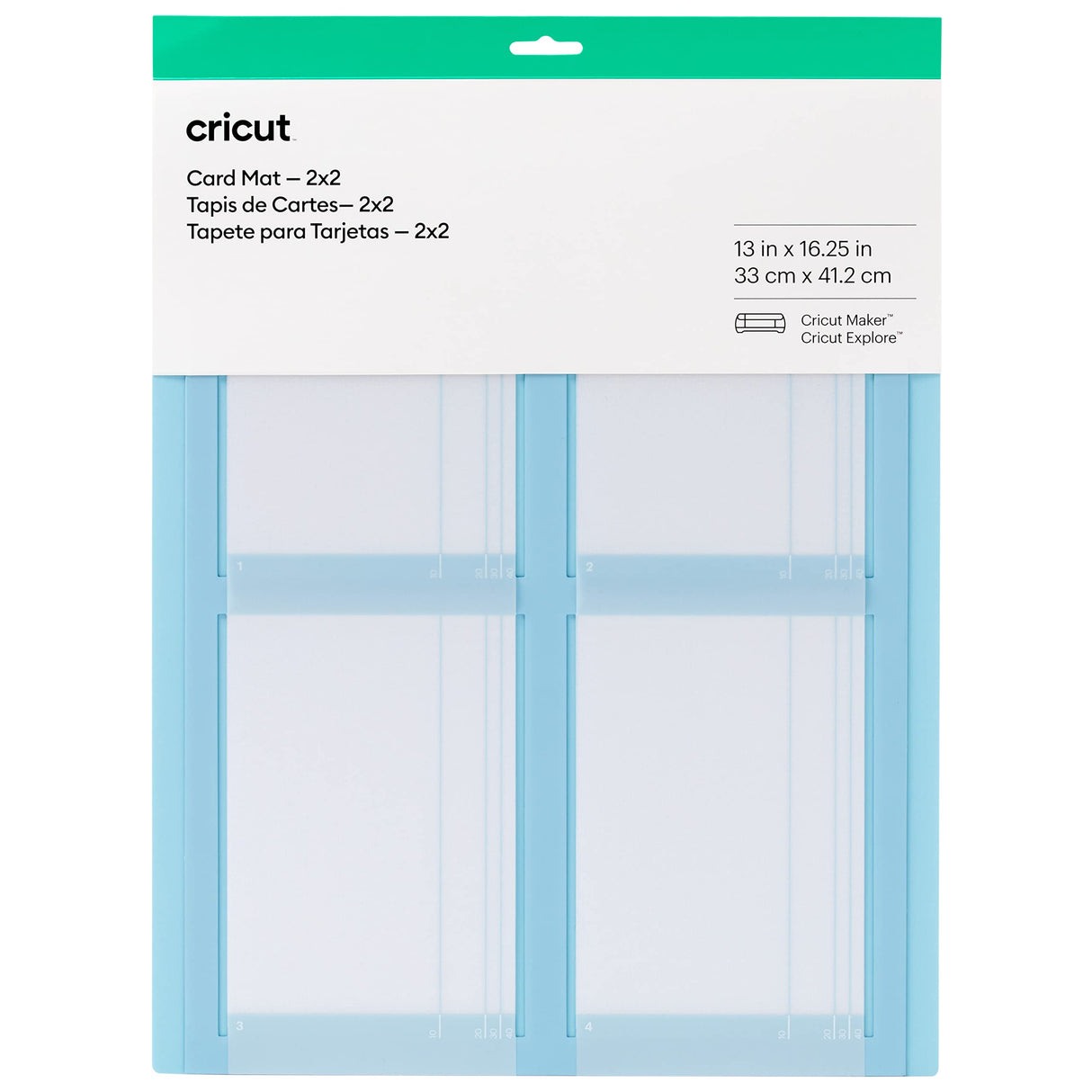 Cricut Card Mat 2x2, Reusable, Non-Slip Craft Mat, Create Four Cards Simultaneously, Perfect for Bulk Card Making, Compatible with Cricut Maker & Cricut