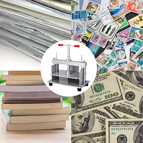 VEVOR Book Press Machine 12X8.6 inch for A4 Sized Papers, Flatting Machine 10cm Thickness Steel Frame Manual Bookbinding Press Machine Papermaking VEVOR