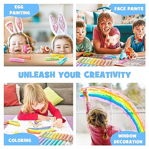 Shuttle Art Tempera Paint Sticks, 20 Pastel Colors, Solid Tempera Paint for Kids, Super Quick Drying, Works Great on Paper Wood Glass Ceramic Canvas Shuttle Art