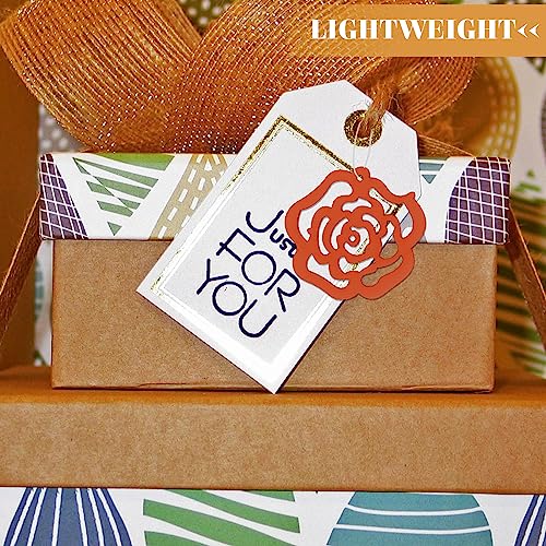 LUOEM 10pcs Hollow Rose Flower Wooden Cutouts Mini Wooden Slices for Patchwork DIY Handmade Crafting Valentine's Day Wedding Party Aniversary Hanging LUOEM