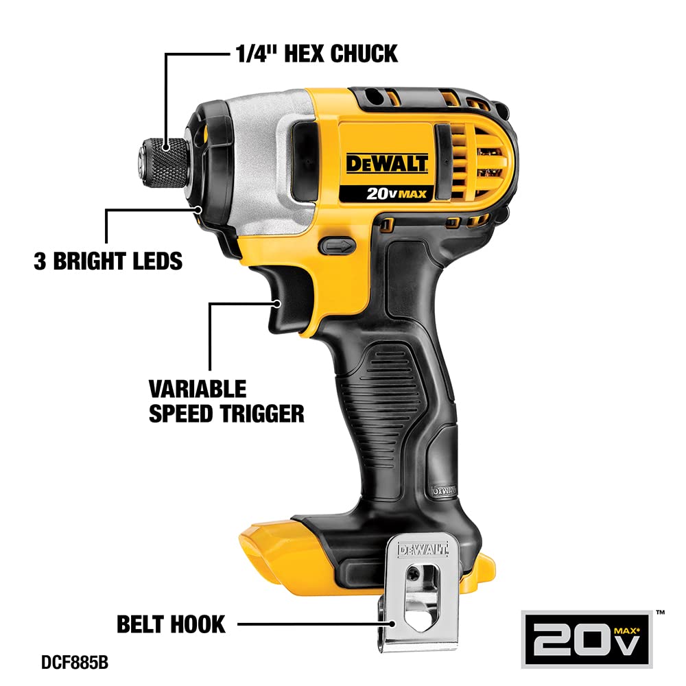 DEWALT 20V MAX Power Tool Combo Kit, 6-Tool Cordless Power Tool Set with Battery and Charger (DCK661D1M1) DEWALT