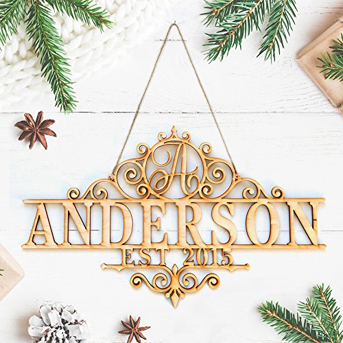 Personalized Established Family Name Custom 1/8" Thick Wood Sign Home Décor Wall Art 18" Woodums