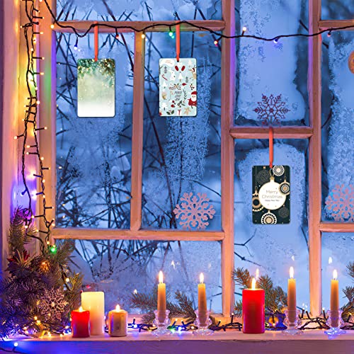 Wyleaves Sublimation Ornament Blanks, 20 PCS Sublimation Blanks Double Sized MDF Christmas Sublimation Ornaments Bulk for Gift Decoration, Vertical Wyleaves