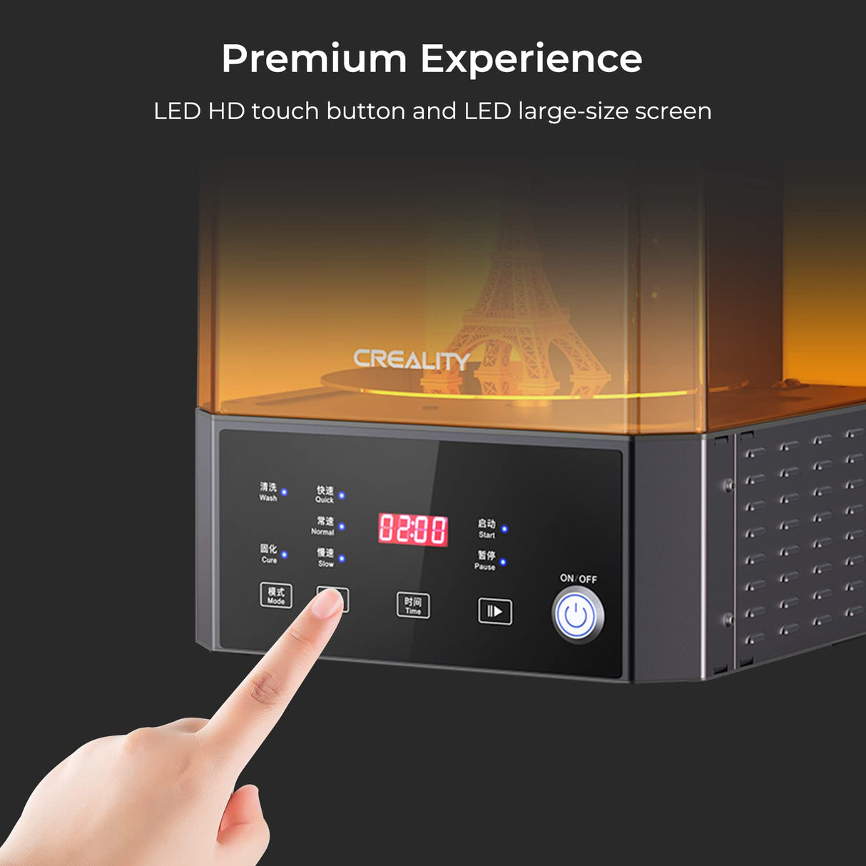 Creality Wash and Cure Station UW-01 2 in 1 Machine Resin 3D Printer UV Curing Rotary Box Bucket for LCD/DLP/SLA Washing Size 7.48x6.06x7.87 inches Creality