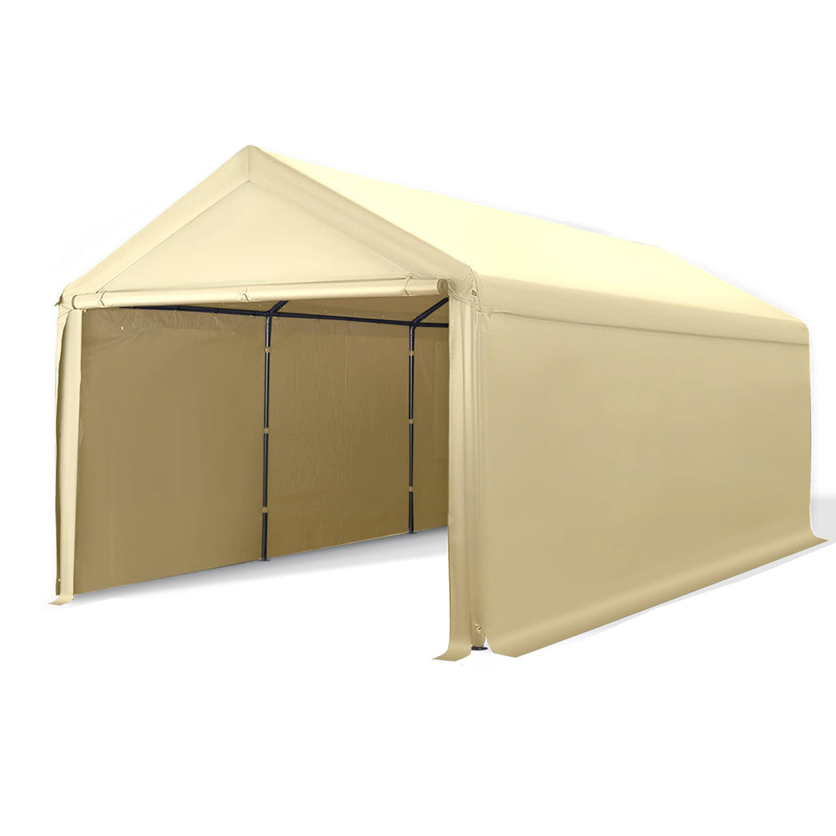 10x20 ft Heavy Duty Carport with Removable Sidewalls,All Weather Carport Garage Party Tent Large Outdoor Canopy Storage Shed for Grezone
