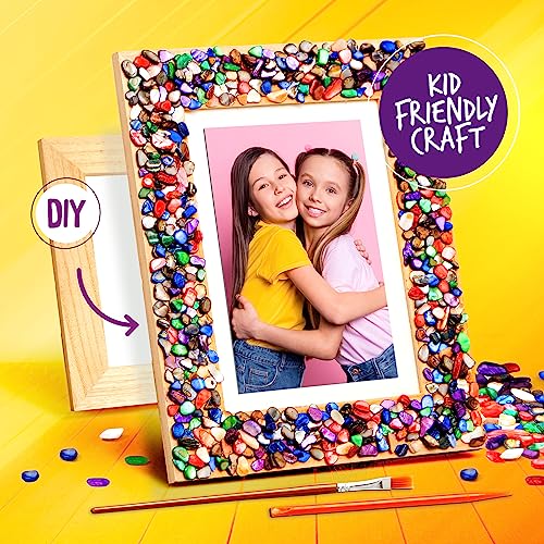 DIY Mosaic Picture Frame Kit for Kids - Arts and Craft Kits for Girls & Boys - Crafts for 6-14 Year Old - Photo Birthday Gifts for Ages 6, 7, 8, 9, Dan&Darci