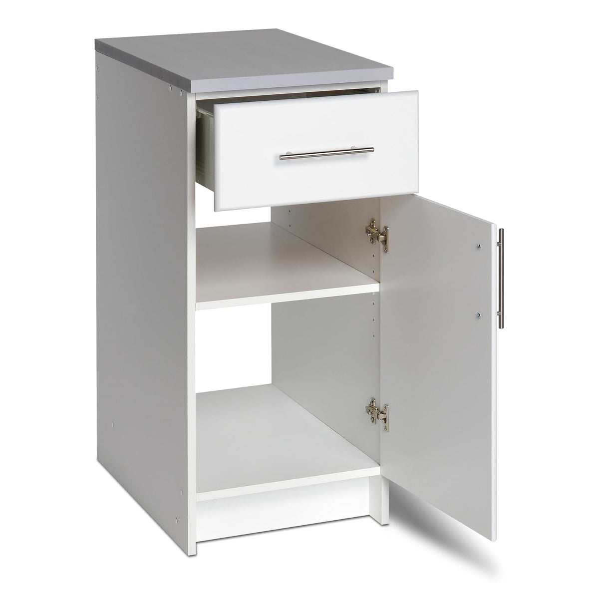Prepac Elite 16-Inch Versatile Storage Cabinet in White with Drawer and Adjustable Shelf Prepac