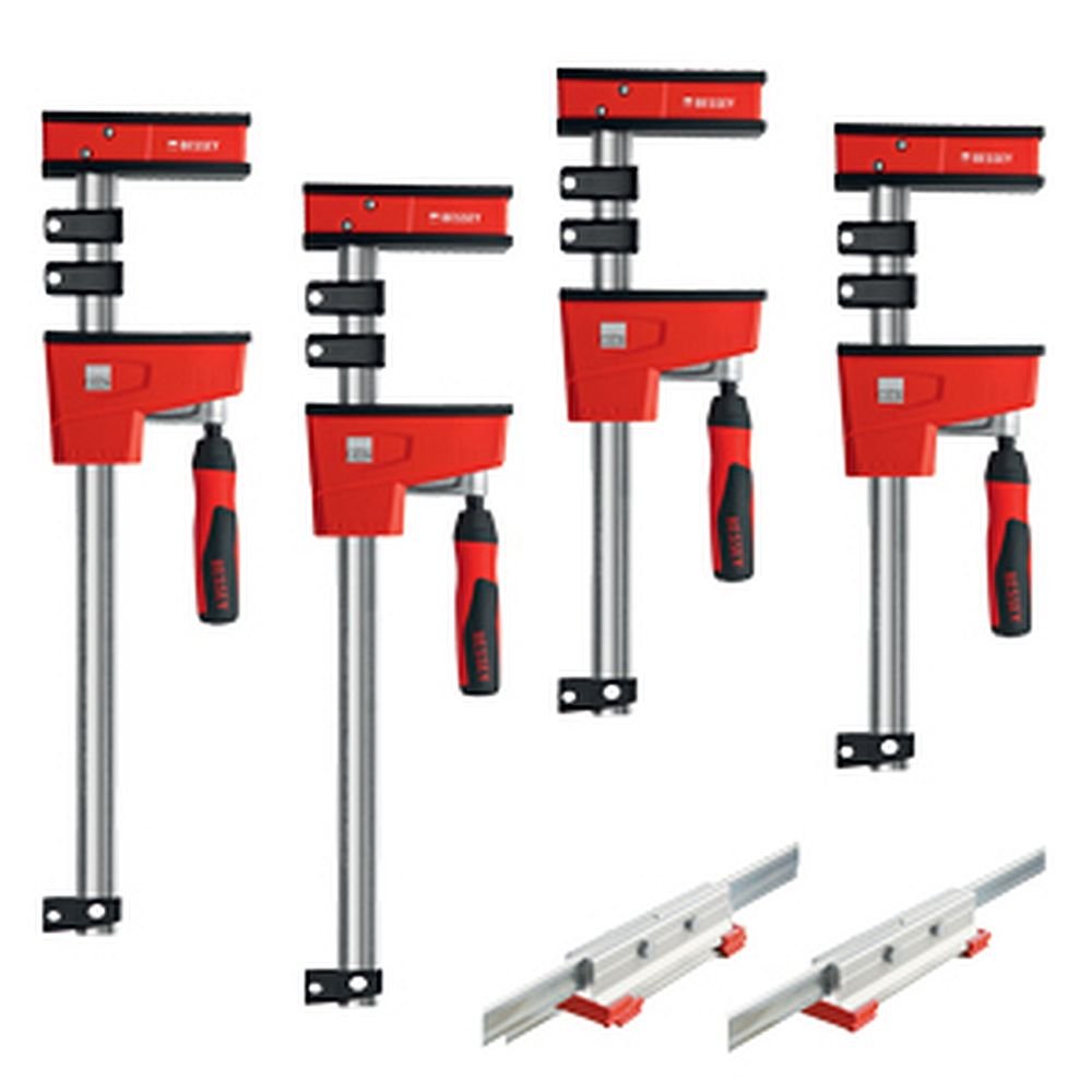 BESSEY KREX2440 K Body REVO Clamp Kit, 2 x 24 In., 2 x 40 In. and 2 KBX20 Extenders - 1700 lbs Nominal Clamping Force. , Spreader, and Woodworking Bessey