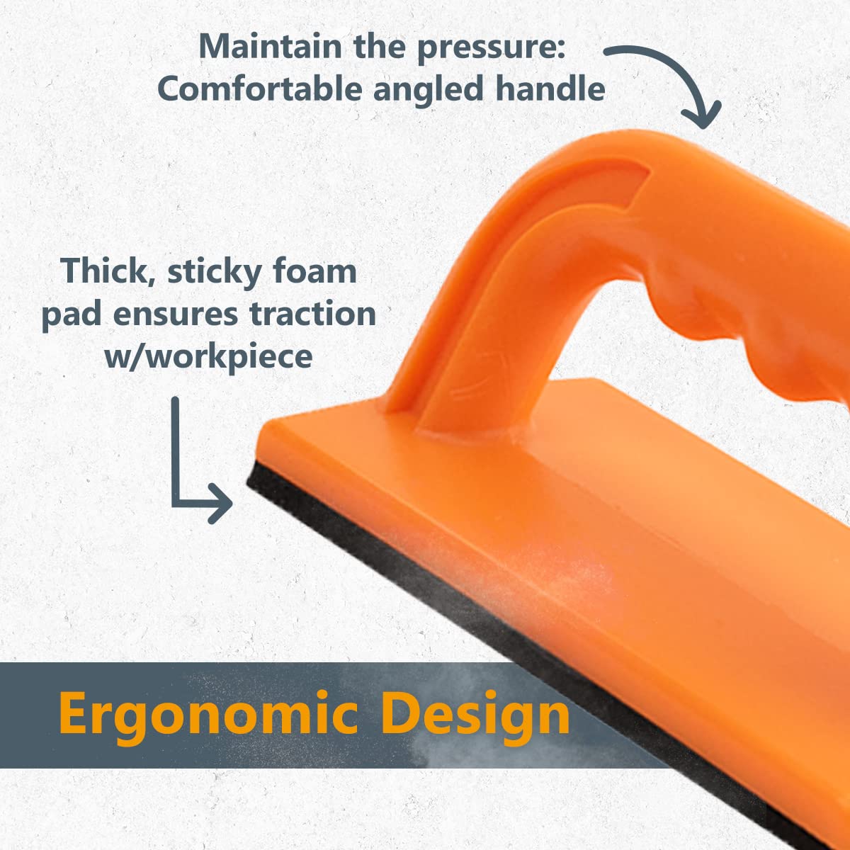 POWERTEC 71032 Safety Push Block Set for Woodworking, Table Saws, Jointers and Router Tables, Orange Color, 2-Pack POWERTEC