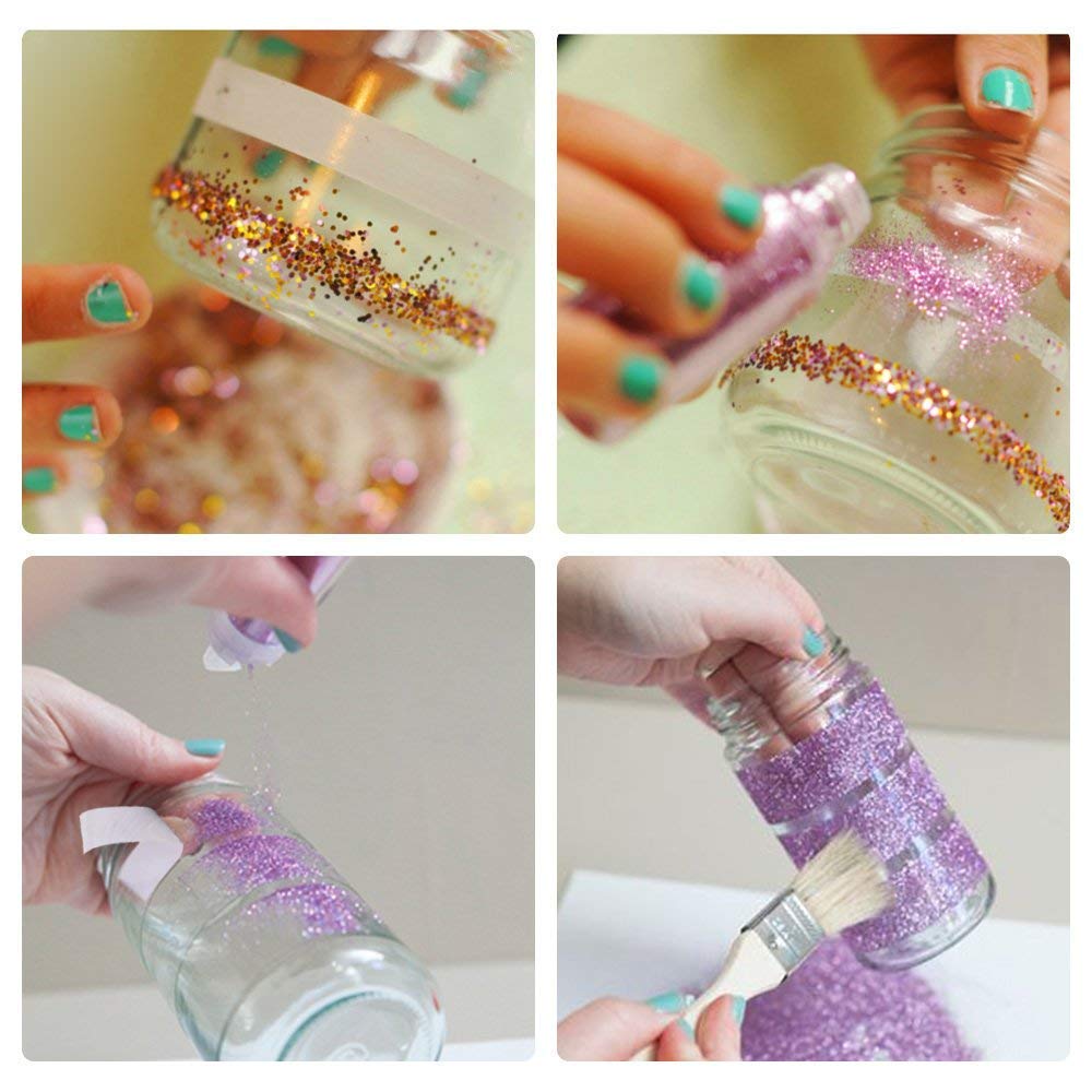 Lazydrop Double-Sided Tape for Arts, Crafts, Photography, Scrapbooking, Tear-by-Hand, Paper Backing (6 Rolls) (Width: 6mm/ 9mm/ 12mm/ 15mm) Lazydrop