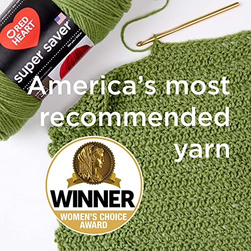 Red Heart Super Saver Soft Acrylic Yarn Beginners Stitchers Kit, with 12 Pack of 50g/1.7 oz. 4 Medium Worsted Yarn and Accessories for Knitting & Red Heart
