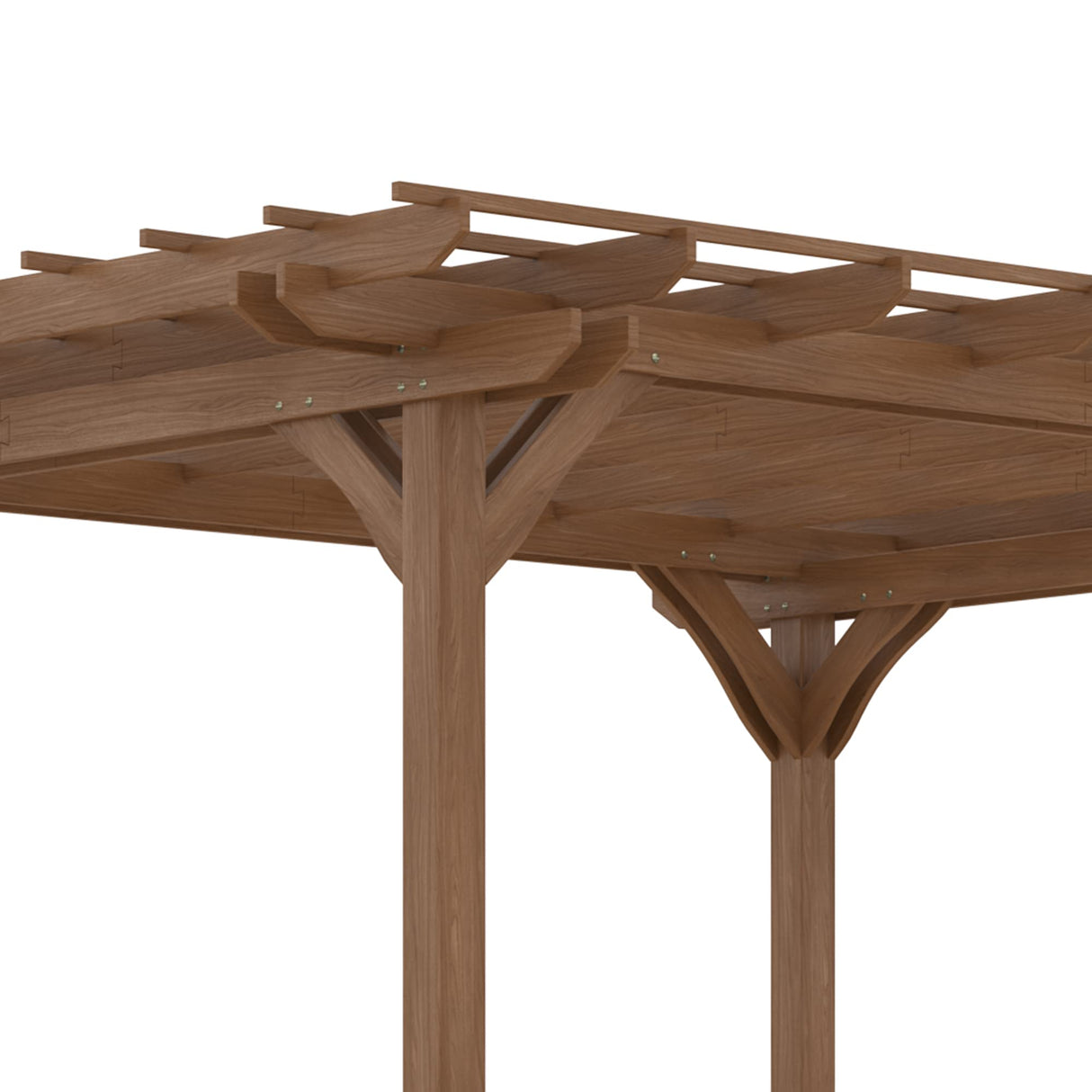 Outsunny 12' x 10' Outdoor Pergola, Wood Grape Gazebo for Climbing Plant Support, Garden, Patio, Backyard, Deck, Brown Outsunny