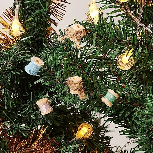 OLYCRAFT 300PCS Wooden Spools for Crafts 1/2 x 1/2 Inch Mini Unfinished Wooden Spools Natural Wooden Spools Wire Weaving Bobbins Wooden Natural OLYCRAFT