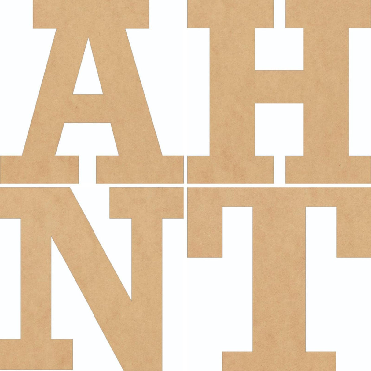 5 Inch Tall Wooden Letter Blank, Unfinished U Wood Block Letter for Nursery Decor, Rockwell Paintable Home Decor NEXTCraft