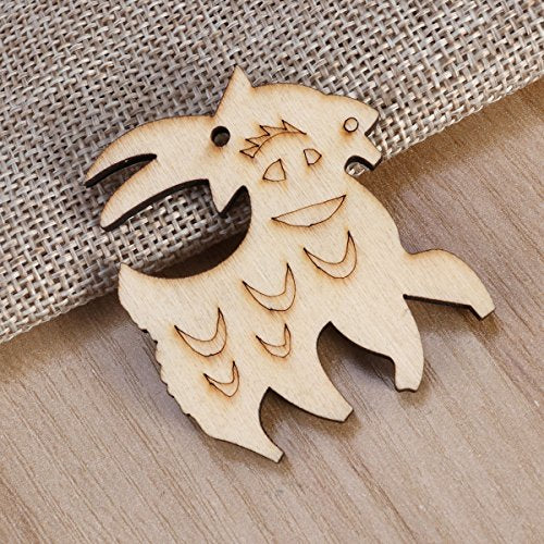 SUPVOX 10Pcs Unfinished Wood Cutout Wooden Goat Shape Natural Wood Pieces for DIY Arts Crafts Projects SUPVOX