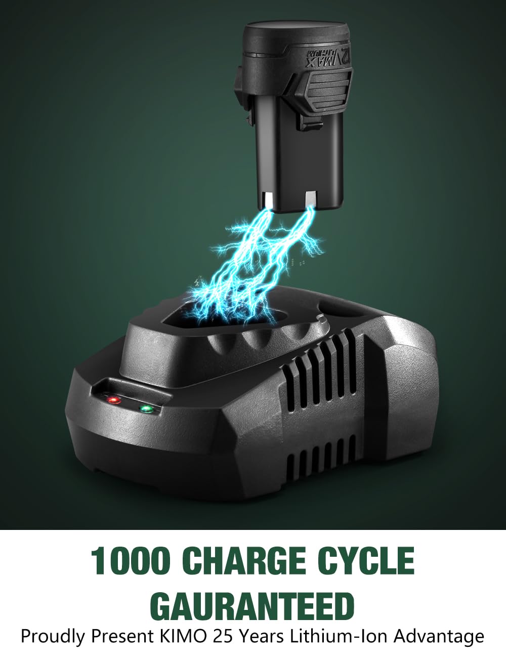 KIMO Cordless Electric Ratchet Wrench Set, 40 Ft-lbs, 400 RPM, 3/8" 12V Cordless Ratchet Kit w/ 60-Min Fast Charge, Variable Speed Trigger, 2-Pack K I M O.