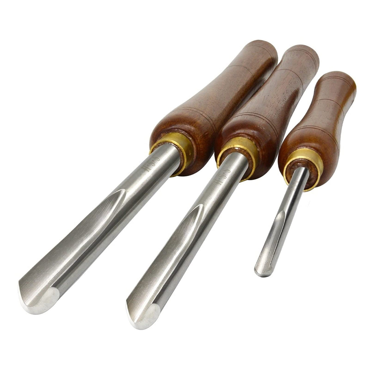 Wood Carving Gouge, Bowl Gouge HSS Woodturning Tools 1/2" & 3/8" V-shaped Flute Woodworking Spindle Roughing Turning Chisels For Wood Lathe (Color : SYHML-SHOP