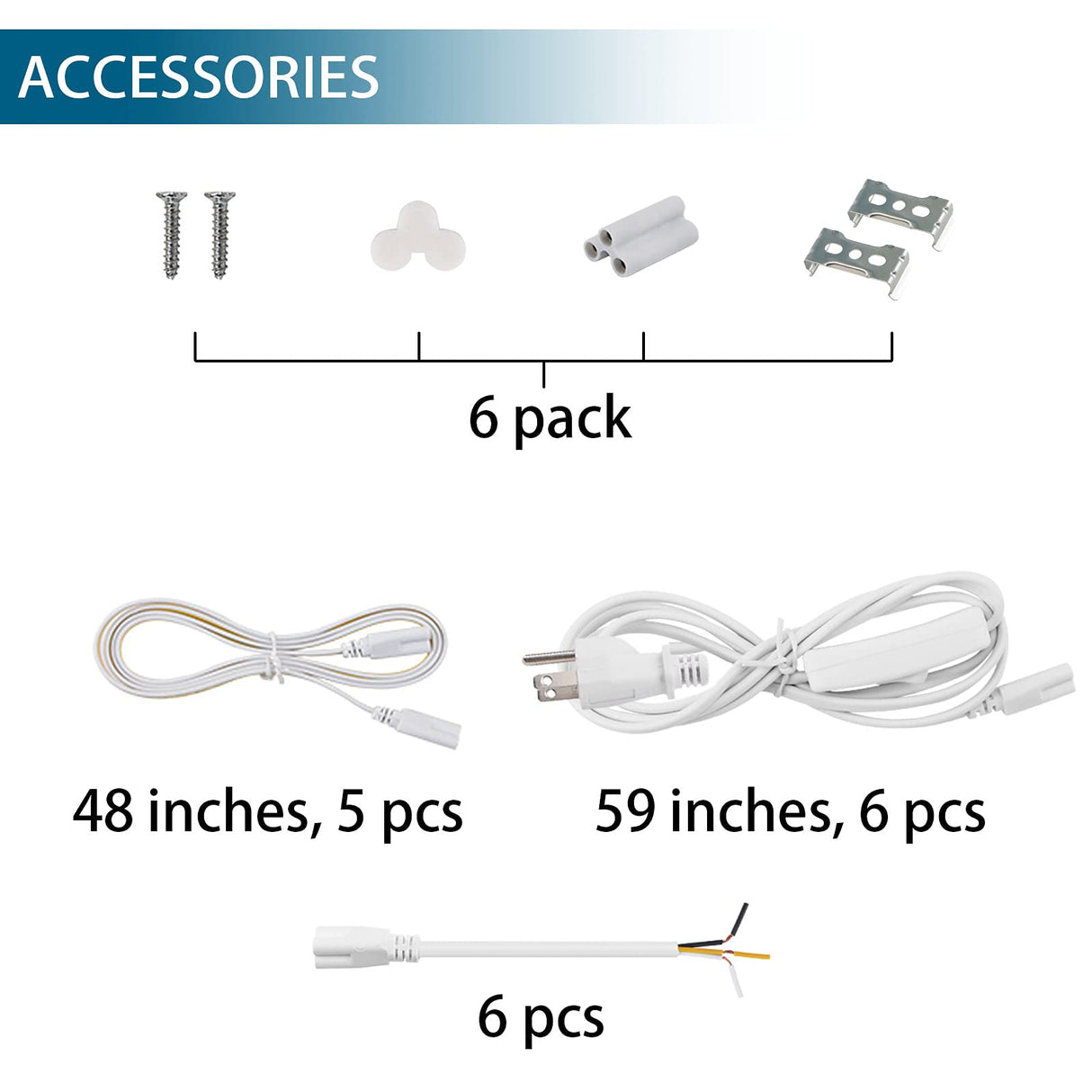 Barrina LED Shop Light, 40W 5000LM 5000K, 4FT Integrated Fixture, V Shape,T8 Light Tube, Daylight White, Clear Cover, Hight Output, LED Shop Lights Barrina