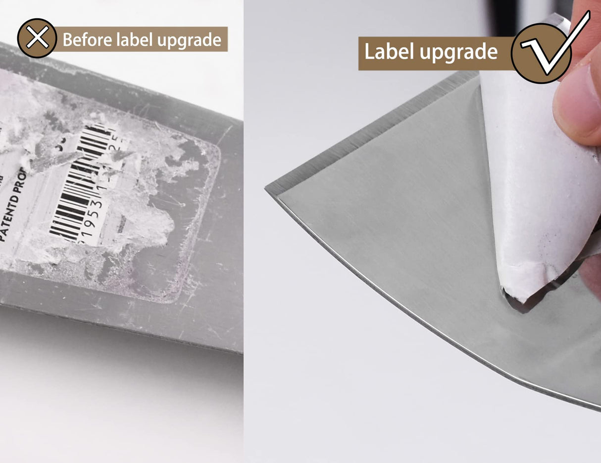 ROLLINGDOG 3 Inch Chisel Scraper Tool Hammer End - Stainless Steel and Bent Blade Stiff Putty Knife,Paint Scraper,Wallpaper Stripping Tool ROLLINGDOG