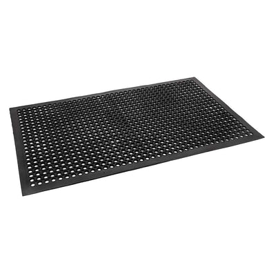 ROVSUN Rubber Floor Mat with Holes, 36''x 60'' Anti-Fatigue/Non-Slip Drainage Mat, for Industrial Kitchen Restaurant Bar Bathroom Utility Garage Pool