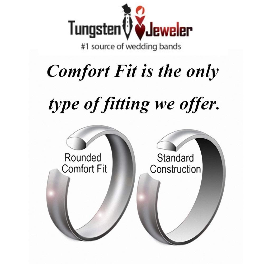 Free Personalized laser engraving Ring for Men and Ring for Women His & Her's 8MM/6MM Tungsten Carbide Celtic Knot Dragon Design Carbon Fiber Inlay Tungsten Jeweler