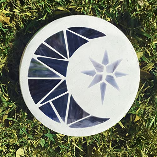 Moon and Star Pre-Cut Stained Glass Kit Diamond Tech