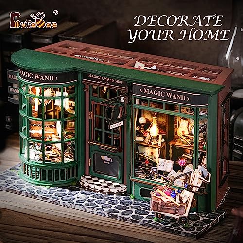 CUTEBEE DIY Miniature Dollhouse Kit, DIY Wooden Dollhouse Kit Miniature House Kit, Creative Room Idea(Magic House) CUTEBEE