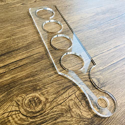 Clear Acrylic Flight Paddle Template, Woodworking Router Template, Modern Beer Flight Template Phocaea