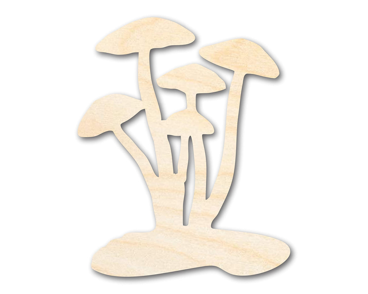 Unfinished Wood Mushrooms Shape - Craft - up to 36" 8" / 1/4" 24 Hour Crafts