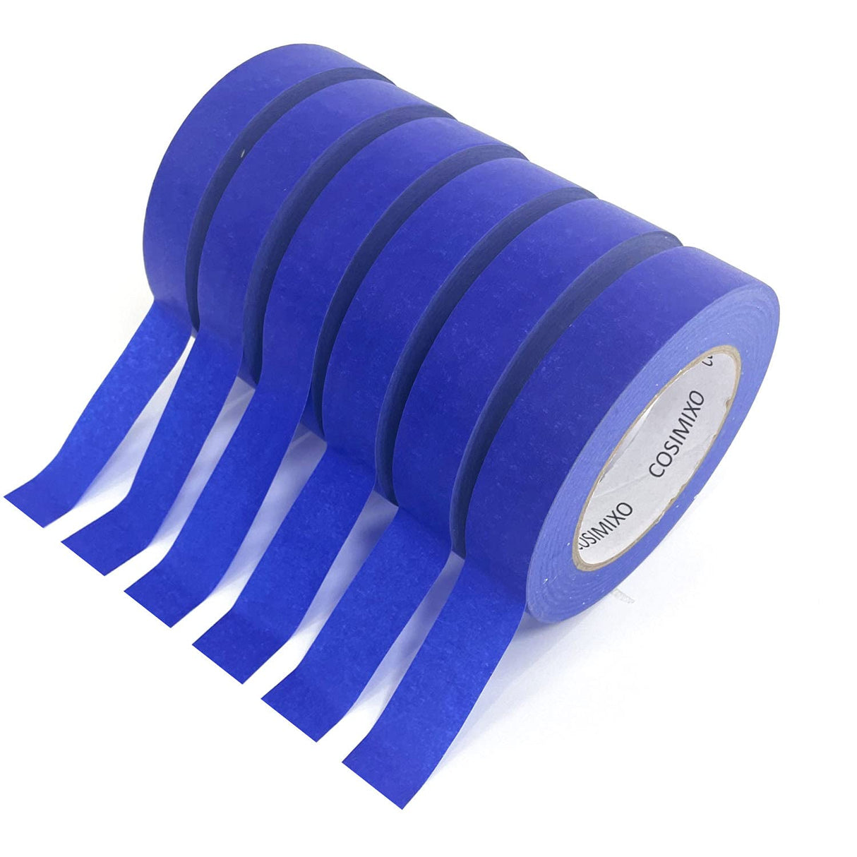 COSIMIXO Blue Original Multi-Surface Painter's Tape,0.94 inches x 60 Yards 6 Rolls Residue Free Wall Painting Blue Masking Tape with Sharp Lines COSIMIXO