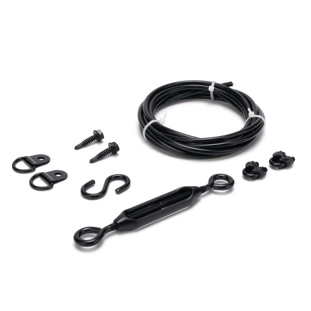 SANKINS Anti-Sag Gate Kits for Wooden Fence, Black Anti-Sagging Gate Support Cable Kit Hardware, Gate Sag Frame Kit Hardware for Wooden Fence, Wood SANKINS