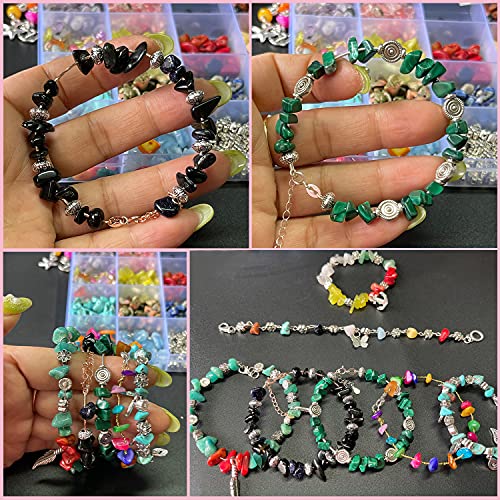 Xmada Jewelry Making Kit - 1587 PCS Beads for Jewelry Making, Jewelry Making Supplies with Crystal Beads, Jewelry Plier, Beading Wire, Earring Hooks, Xmada