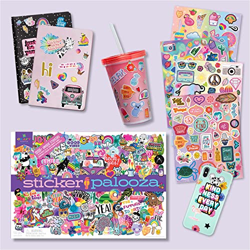 Craft-tastic — Sticker Palooza — 1500+ Cute & Trendy Stickers for Kids and Teens — Decorate Notebooks, Phones, Laptops, and More! Craft-tastic