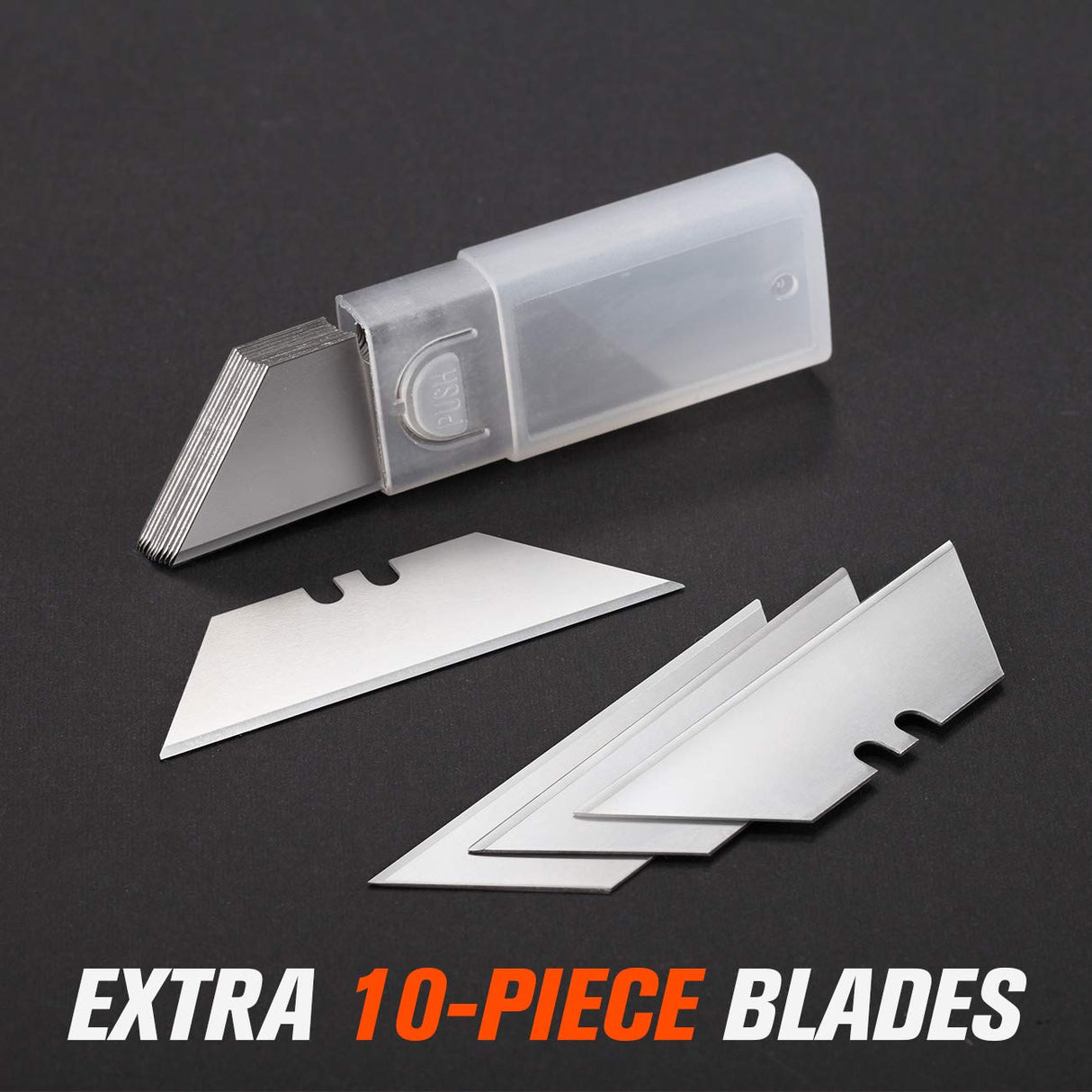 REXBETI 2-Pack Utility Knife, SK5 Heavy Duty Retractable Box Cutter for Cartons, Cardboard and Boxes, Blade Storage Design, Extra 10 Blades Included REXBETI