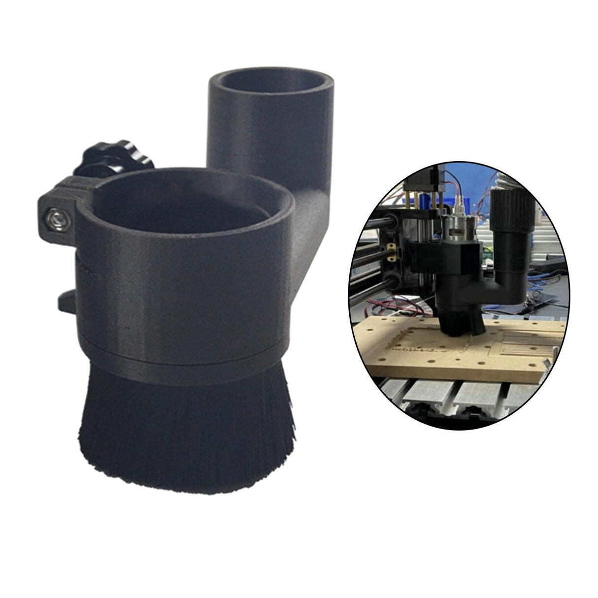 Menolana 52mm /65mm /80mm Spindle Brush Dust Shoe Sturdy Easy to Assemble Durable CNC Engraving Machine Spindle Dust Shoe Cover for Engraving Menolana