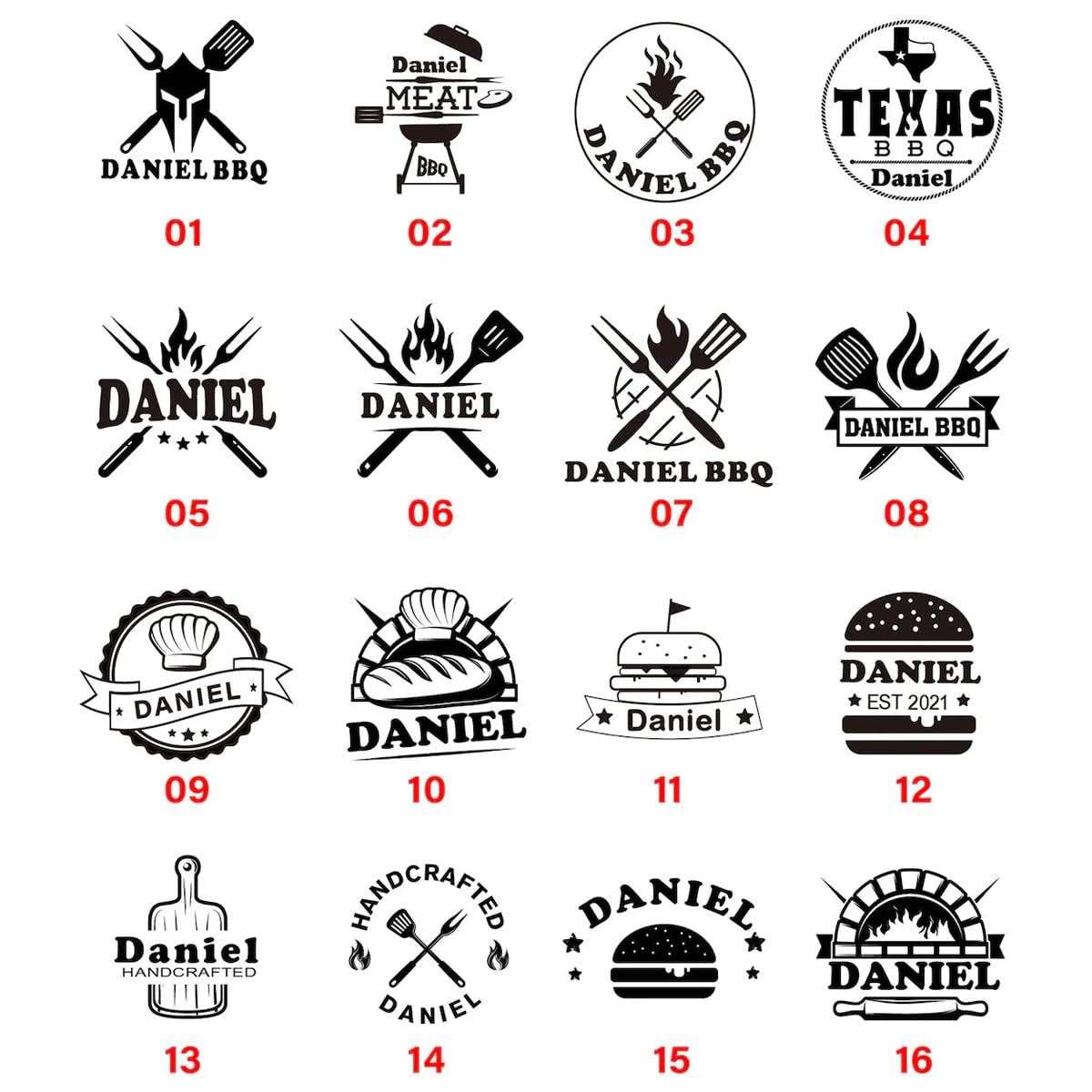 Customisable BBQ Branding Iron for Steaks and Meat TPFOON