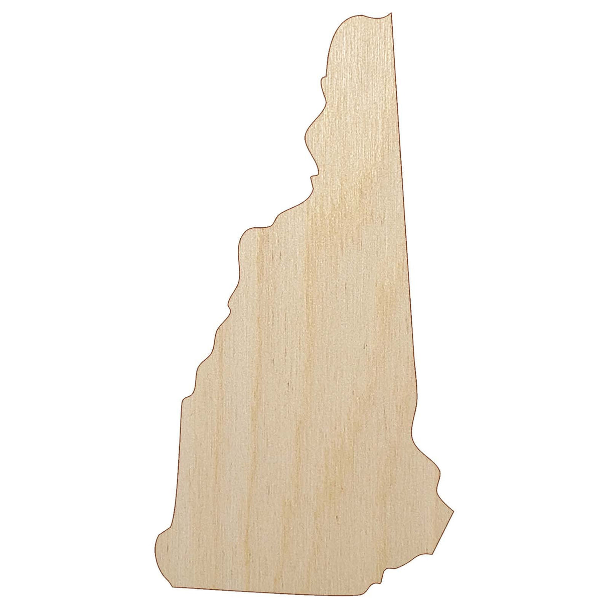 New Hampshire State Silhouette Unfinished Wood Shape Piece Cutout for DIY Craft Projects - 1/4 Inch Thick - 6.25 Inch Size Sniggle Sloth