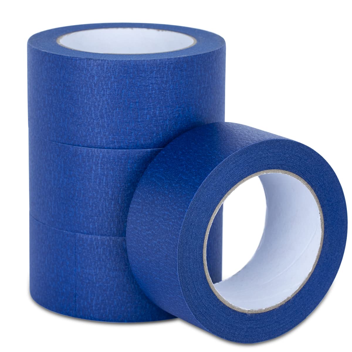 XUXU Blue Painters Tape, 2 Inch Blue Painters Masking Tape Bulk for Multi-Surface, Produce Sharp Lines, Residue-Free 196 Yards Total Blue Tape Set of XUXU