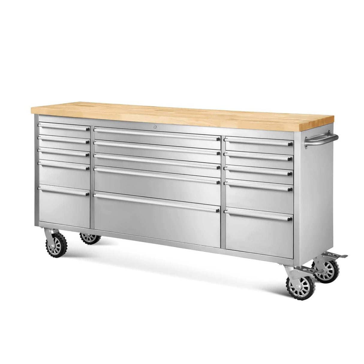 CHETTO C 72 in Tool Chest Tool Box Mobile 15 Drawers Storage Rolling Cabinet with Wheels Lock Key Locking System Drawer Liners for Garage Warehouse CHETTO C