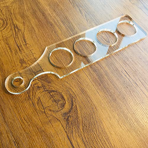 Clear Acrylic Flight Paddle Template, Woodworking Router Template, Modern Beer Flight Template Phocaea