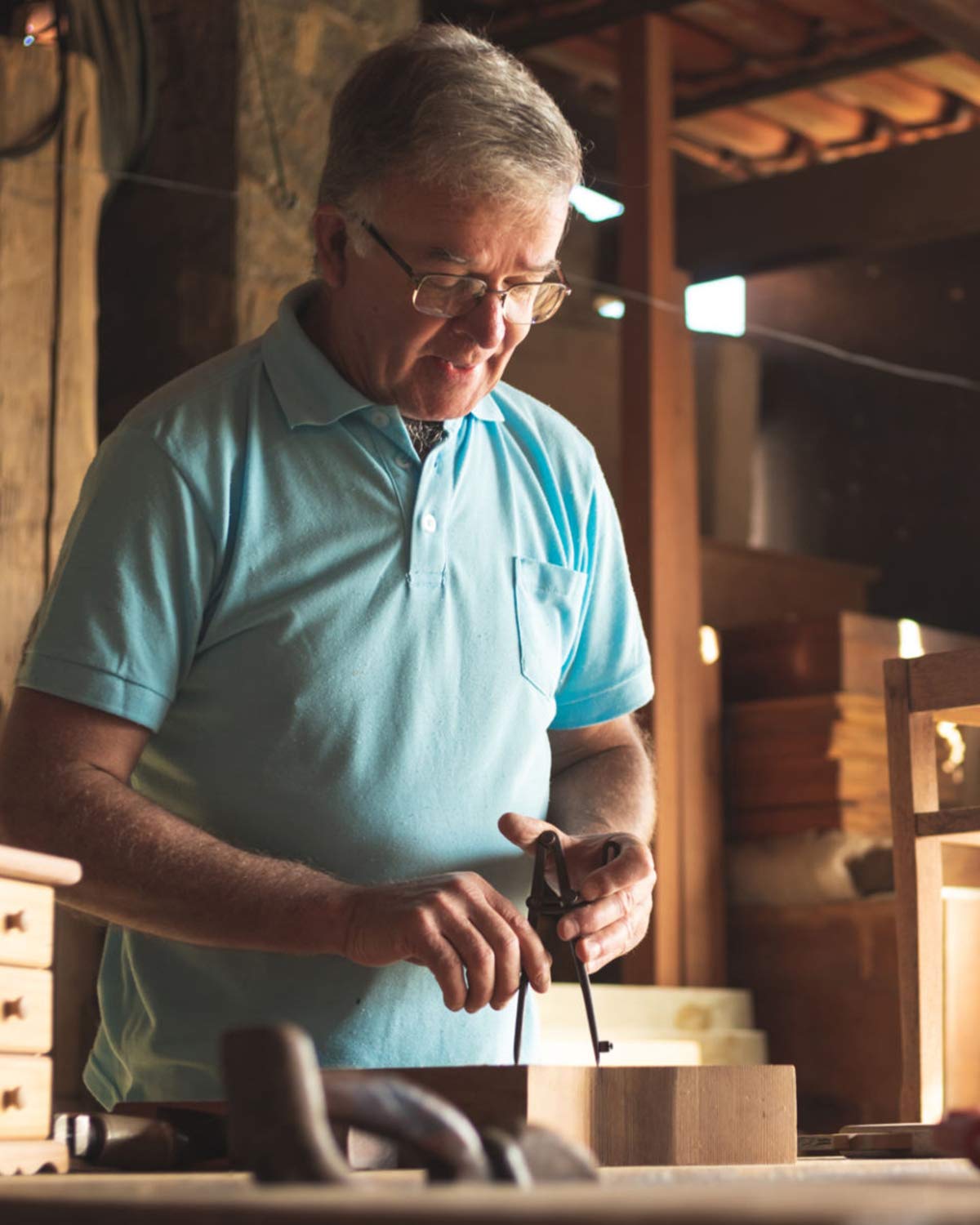 Nicpro 8 Inch Compass for Woodworking with Wing and Pencil Holder, Professional Carpenter Pencil Compass Great for Geometry, Drawing, Drafting Nicpro