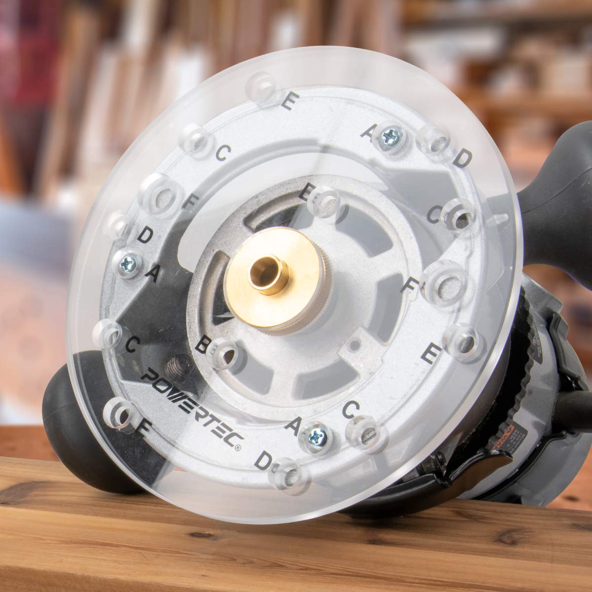 POWERTEC 71333 Router Bits Solid Brass Inlay Kit | for 1/4 Templates for High RPM Routing | Includes 1/8 Carbide Router Bit/Cutter + 1/4 Shank, POWERTEC