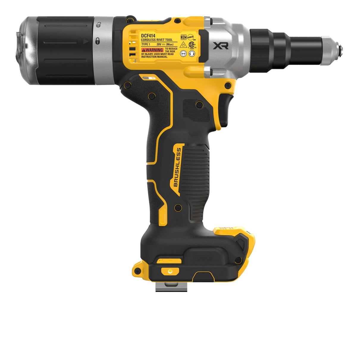 DEWALT 20V MAX XR Cordless Rivet Tool, 1/4", Bare Tool Only (DCF414B) DEWALT