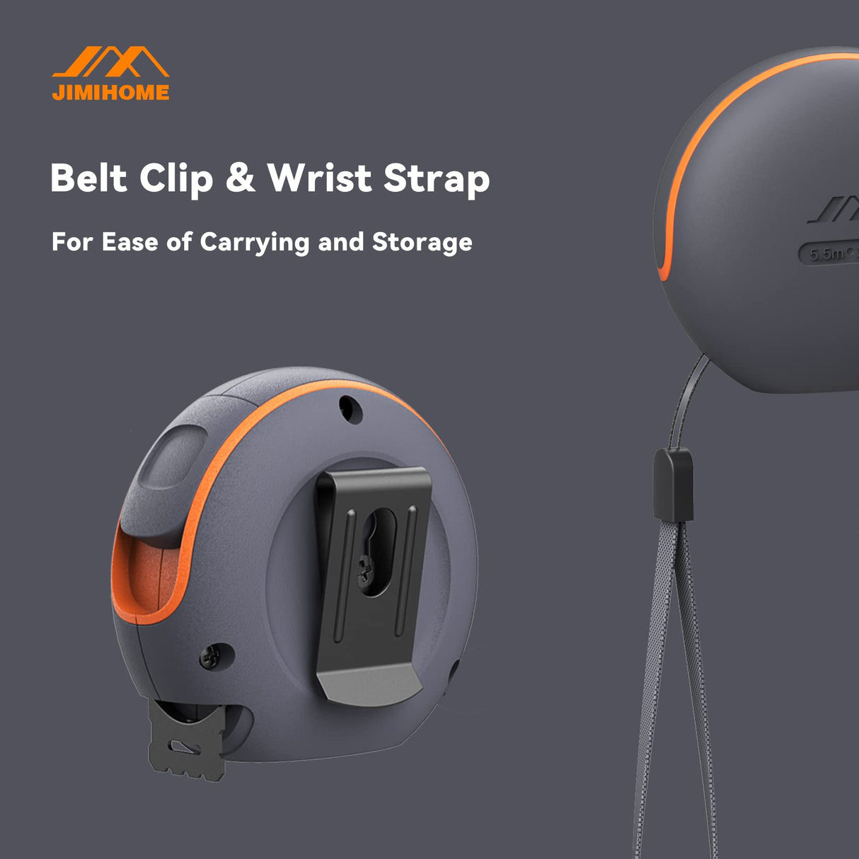 JIMIHOME Household Tool Essential 12 Ft. Tape Measure 3.5 m Metric Imperial Wear Corrosion Resistant Nylon-Coating Impact-Resistant Retraction Speed JIMIHOME