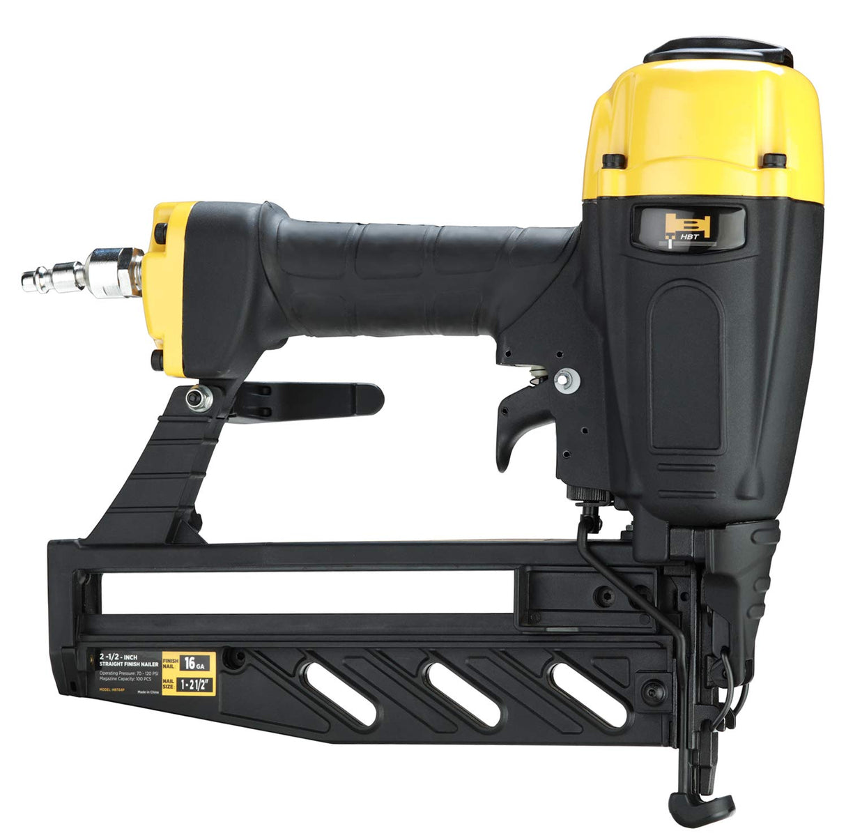 HBT HBT64P 16 Gauge Finish Nailer with Magnesium Housing, Straight Finish Nail Gun with Carrying Case, for 1-Inch up to 2-1/2-Inch Finish Nails HBT