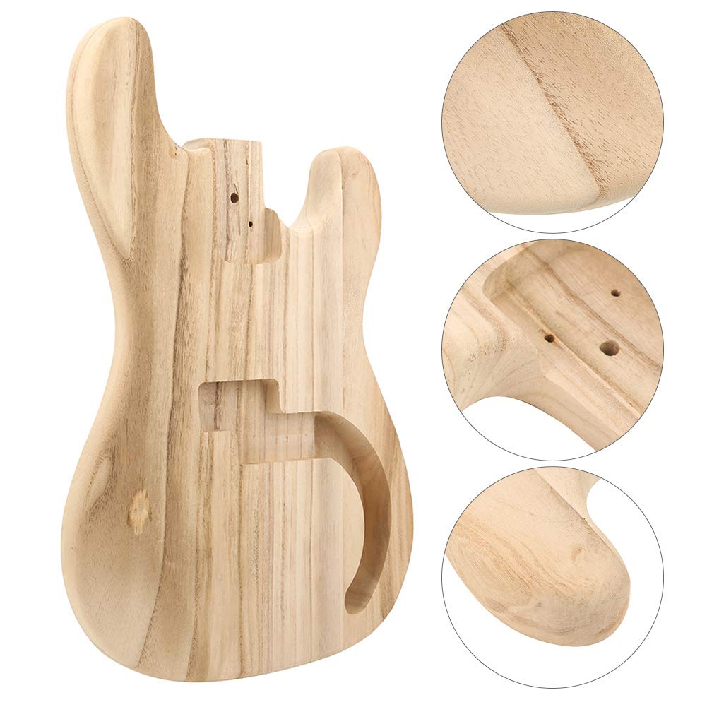 Natudeco Maple Guitar Body, PB Style Pre‑drilled Bass Body DIY Electric Guitar Parts Accessories for DIY Craft Lovers Natudeco