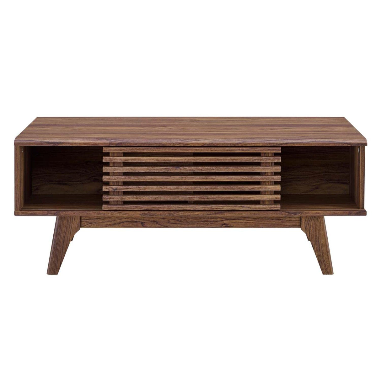 Modway Render Mid-Century Modern Coffee Table in Walnut, 43 in x 21.5 in x 17 Modway