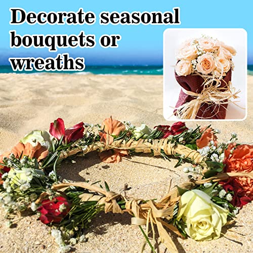 300g Natural Raffia Ribbon Raffia Grass - Sukh Raffia Straw for Florist Bouquets Decoration Crafts Ribbon for Gift Wrapping Christmas Gift Birthday Sukh